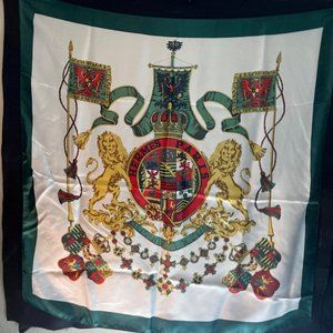 Hermès Paris Crête de Lions Silk Scarf Vtg 34”x34” Square Scarf Original France